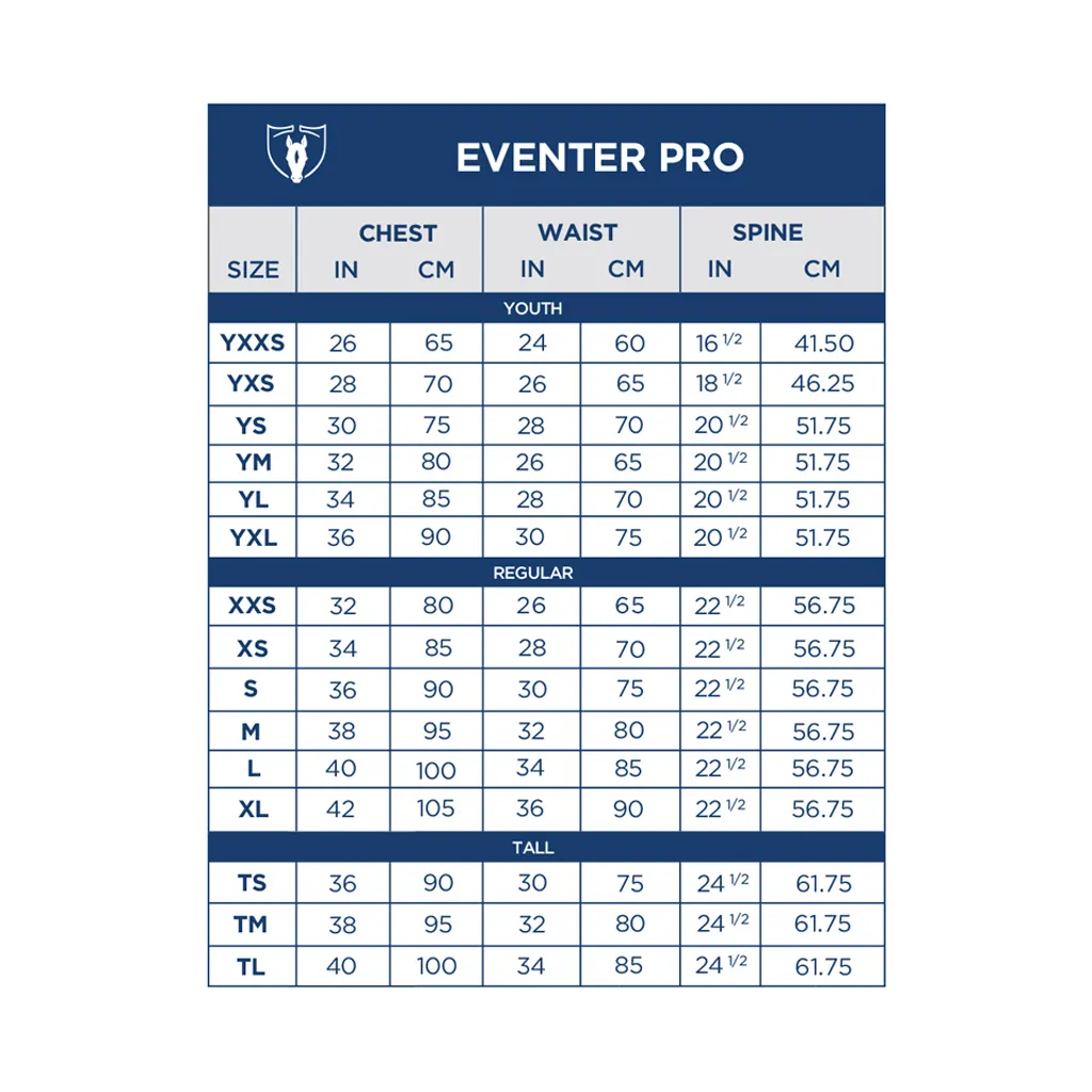 SizeChart_Update2026_EventerPro.webp